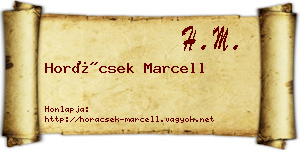 Horácsek Marcell névjegykártya